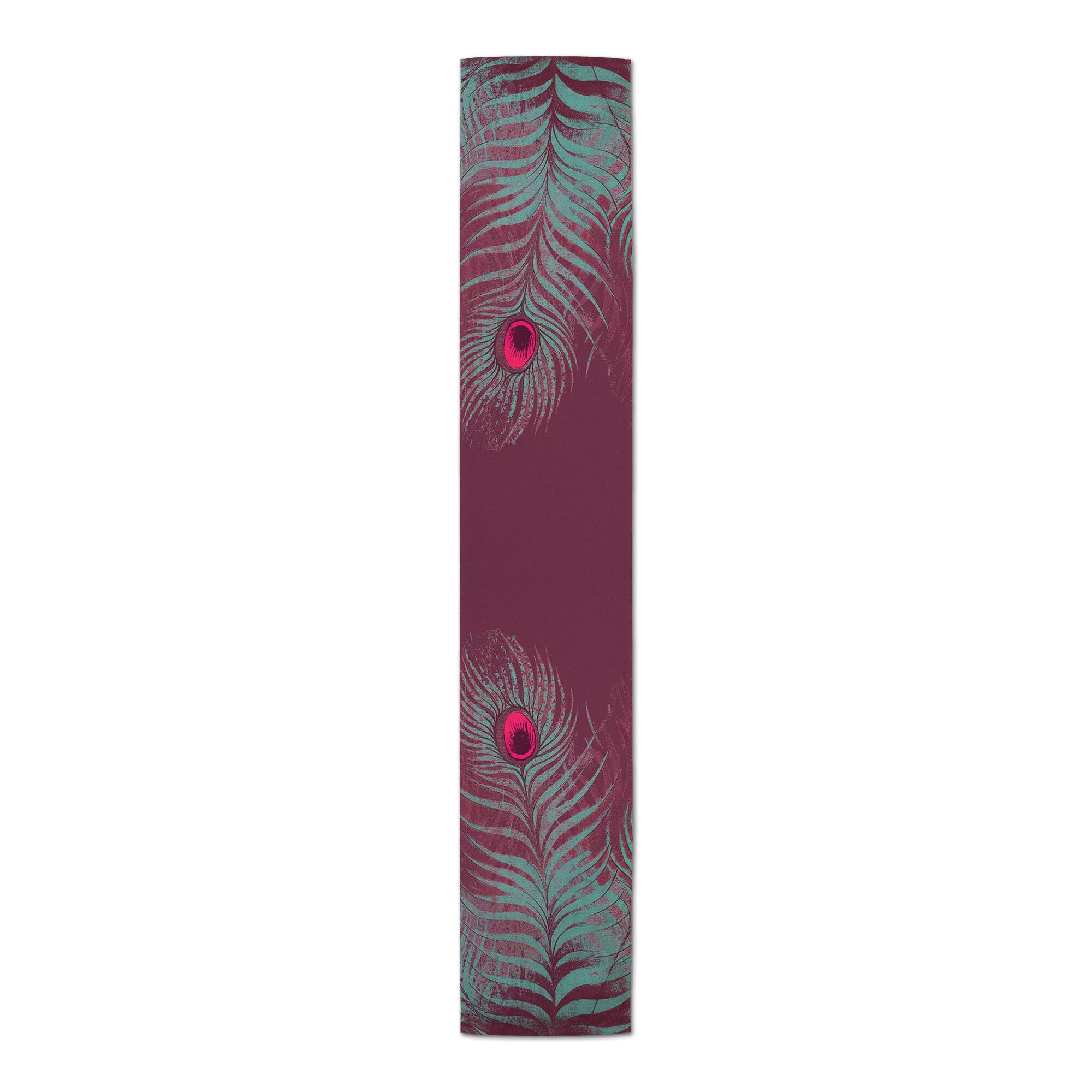 Peacock Feather 16" x 90" Cotton Twill Runner